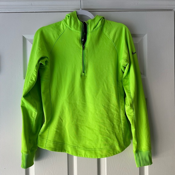 Nike Tops - Nike Women’s Fluorescent Green Hoodie size M